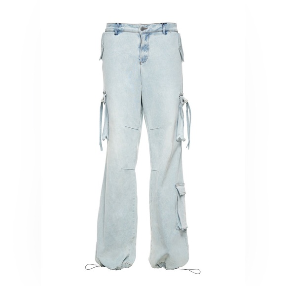 Ser.o.ya Seroya SAMIRA LOW RISE CARGO JEAN 23 Skylight - Picture 5 of 5